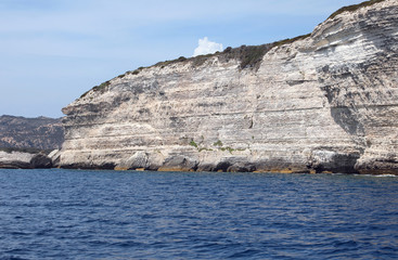 Naklejka premium rocky coast of the French island called CORSICA on the Mediterra