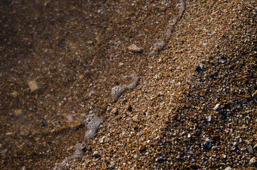 yellow sand on the beach