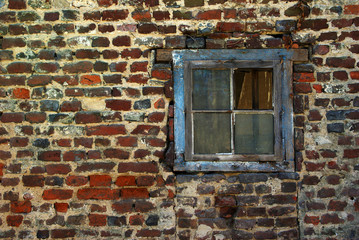 Fototapeta na wymiar Fenster, Ruine, alt, Haus, lost place