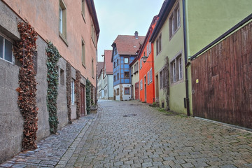 Beautiful Deutsch street of a small old provincial town