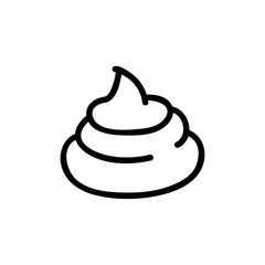shit a big pile icon vector. shit a big pile sign. isolated contour symbol illustration