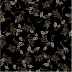 Vector spring abstract background flowers seamless pattern