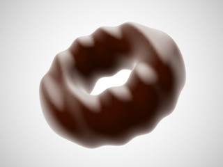 Chocolate cookies isolated on white background. Delicious sweet unhealthy food - chocolate dessert source of extra calories. Realistic vector illustration of milk chocolate pieces.