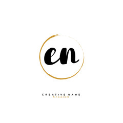  E N EN Initial logo template vector. Letter logo concept