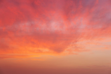 Beautiful blue and pink sky at sunset day