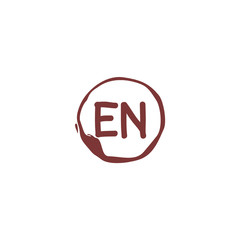 E N EN Initial logo template vector. Letter logo concept