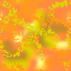 Desert camouflage of various shades of orange, green and yellow colors