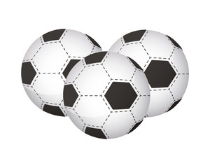 Fototapeta premium soccer balloons sports equipment icons