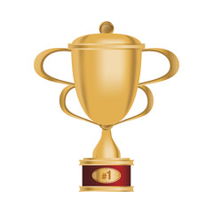 golden trophy cup award icon