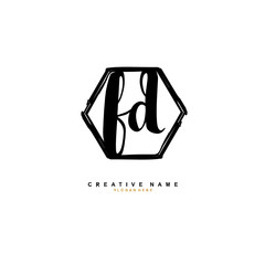 F A FA Initial logo template vector. Letter logo concept