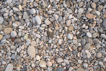 Abstract background texture with a lot of round peeble stones