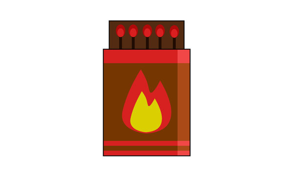 Matches. This image can be used to design a blog about hiking, traveling, camping goods, essential goods