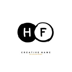 H F HF Initial logo template vector. Letter logo concept