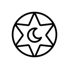 the symbol of mysticism icon vector. the symbol of mysticism sign. isolated contour symbol illustration