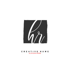 H R HR Initial logo template vector. Letter logo concept