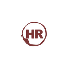 H R HR Initial logo template vector. Letter logo concept