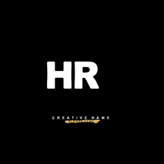 H R HR Initial logo template vector. Letter logo concept
