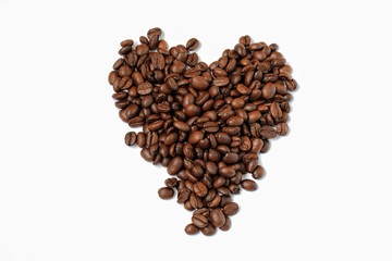 Sweet cherry heart made from Arabica coffee beans