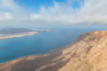 Landscape on island La Grasiosa, Canary Islands