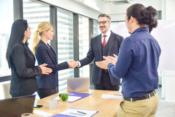 professional business teamwork meeting communication to corporate work group