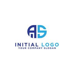 Inspiring logo design Set, for companies from the initial letters of the AS logo icon. -Vectors