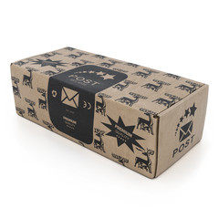 Cardboard package box model, 3D illustration