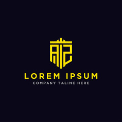 Fototapeta premium Inspiring logo design Set, for companies from the initial letters of the AZ logo icon. -Vectors