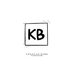 K B KB Initial logo template vector. Letter logo concept