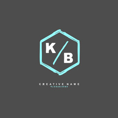 K B KB Initial logo template vector. Letter logo concept