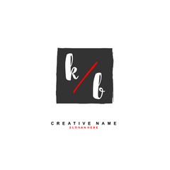 K B KB Initial logo template vector. Letter logo concept