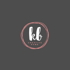 K B KB Initial logo template vector. Letter logo concept