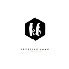K B KB Initial logo template vector. Letter logo concept