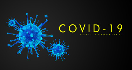 Corona virus 2019-nCov novel corona virus concept responsible for global flu outbreak and corona viruses influenza as dangerous flu strain cases as a pandemic. Microscope virus close up. 3d rendering.