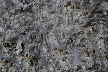 frozen resin that flows down the wall
