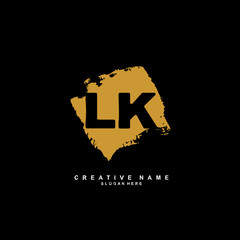 L K LK Initial logo template vector. Letter logo concept