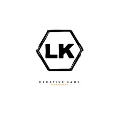 L K LK Initial logo template vector. Letter logo concept