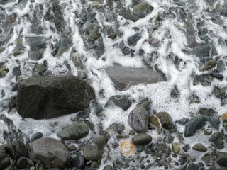 little stones in the coast