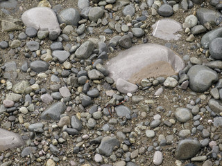 little stones in the coast