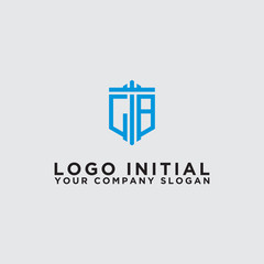 Obraz premium Inspiring logo design Set, for companies from the initial letters of the CB logo icon. -Vectors