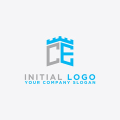 Inspiring logo design Set, for companies from the initial letters of the CE logo icon. -Vectors