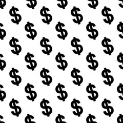 Obraz premium Vector seamless pattern, money, Dollar , cash. Editable can be used for web page backgrounds, pattern fills