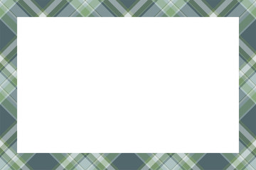 Vintage frame vector. Scottish border pattern retro style. Tartan plaid ornament.