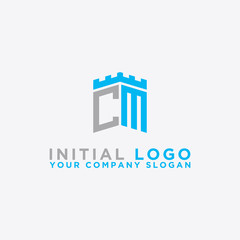 Inspiring logo design Set, for companies from the initial letters of the CM logo icon. -Vectors