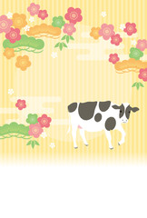 牛　年賀状素材