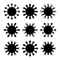 set of black ink blots