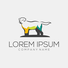 dog logo design vector abstract illustrator