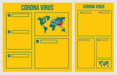 Corona virus banner template. Info graphic template.