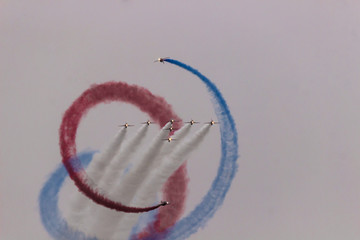 Red Arrows in flight