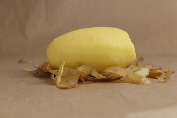 organic peeled potato