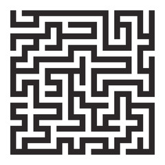 abstract maze line pattern.group of square  pattern on white background.geometric graphic design pattern style.
